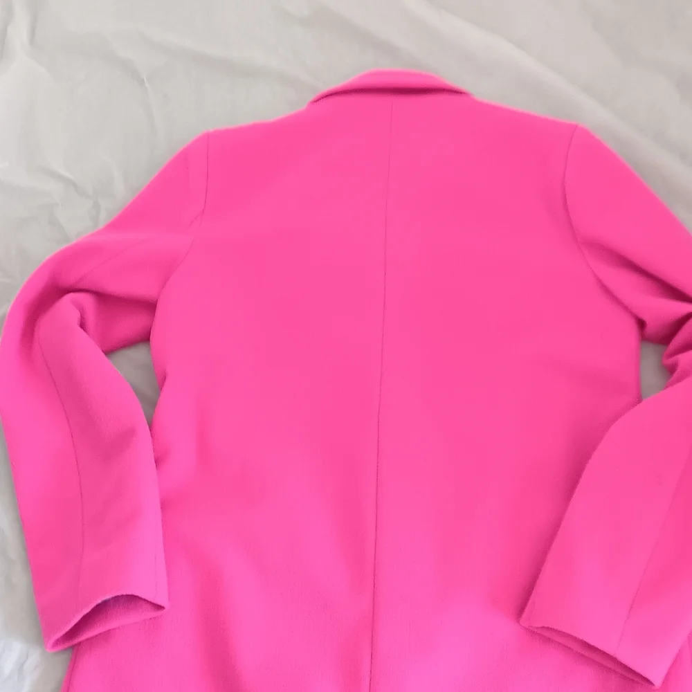 Pink Coat with Soft Vegan Leather Camel Belt - Picture 5 of 8